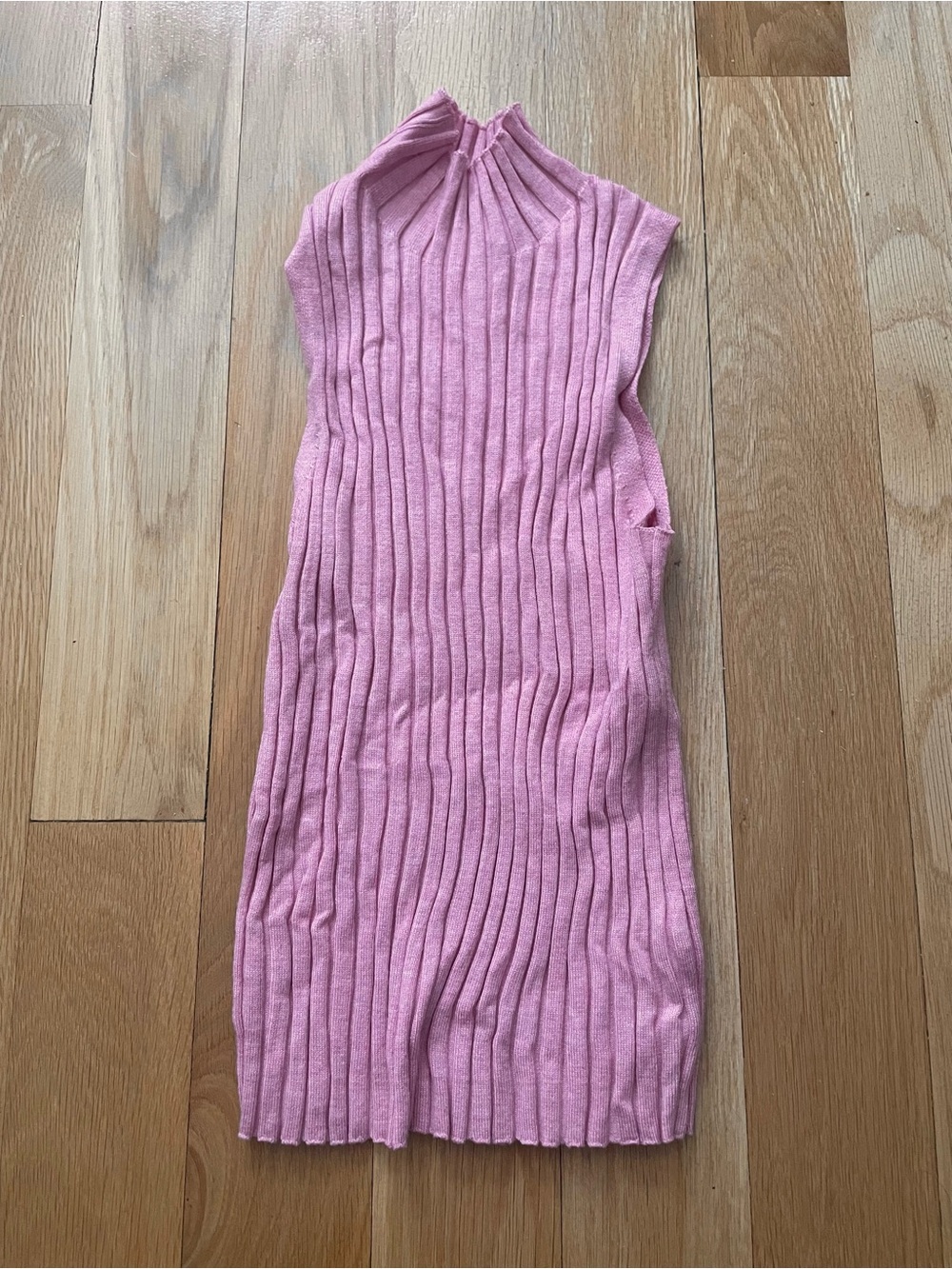 **Never Worn**A New Day Pink Ribbed Sleeveless Mock-Neck Top